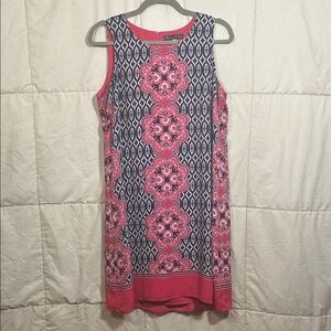 Rose & Olive Pink and Blue Midi Dress